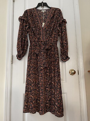 NWT Max Studio Floral Print Long Sleeve Dress In Black Combo Size L Msrp $138 | eBay NWT Max Studio Floral Print Long Sleeve Dress In Black Combo Size L Msrp $138 | eBay