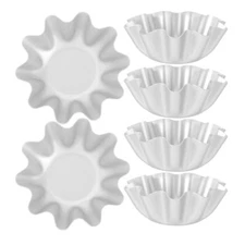 6 Pcs Cookie Pudding Molds Tartlet Egg Cake Torta Molder Mini Pans for Baking