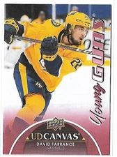 2021-22 Upper Deck Series 1 UD Canvas Young Guns #C98 David Farrance Rookie RC