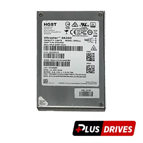 3.84TB ~ 4TB SAS SSD SDLL1MLR-038T-CDA1 HGST 2.5 Server SSD 12Gbps SS200