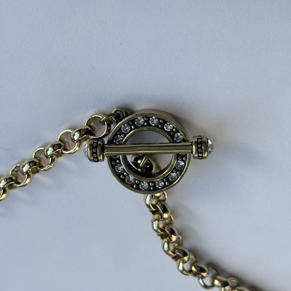 Collar de cadena HEIDI DAUS X domo hilo largo (4 estaciones/blanco/cierre de palanca) Foto 3 de 4