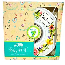 7 Closet Dividers Baby Clothes Baby Clothing Size NB-24mths Floral Plastic NEW