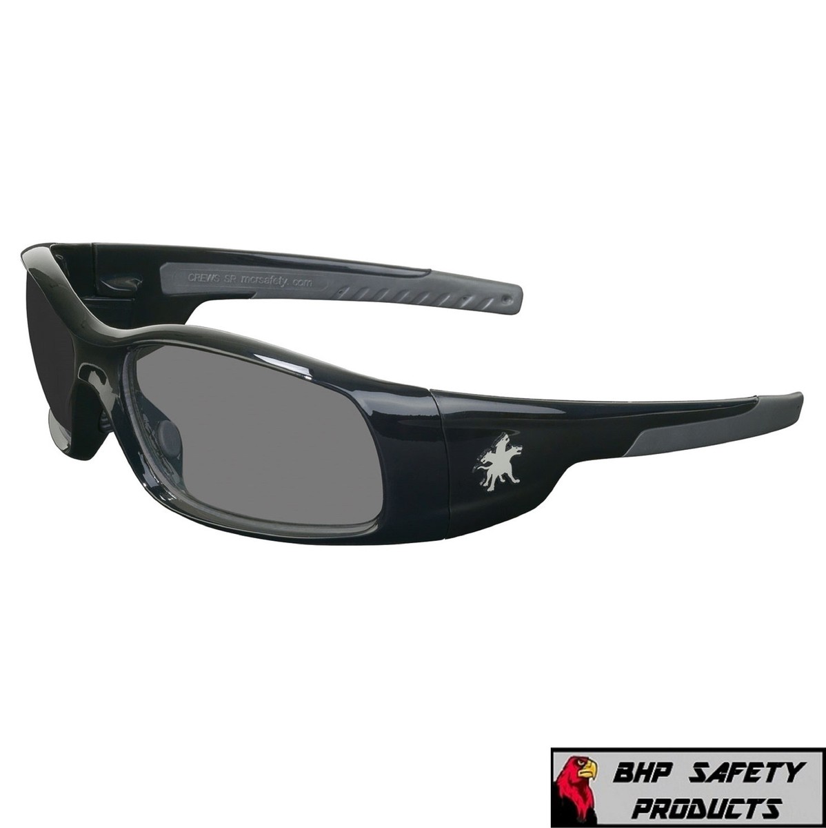 MCR Safety Swagger Safety Glasses - White Frame, Blue Mirror Lenses, ANSI Z87.1 Rated