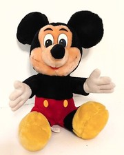 Vintage 1980s Mickey Mouse Disneyland Walt Disney World Stuffed Plush 12" Animal
