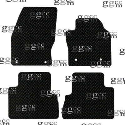 FITS FORD C MAX 2015 TO 2019 TAILORED BLACK RUBBER CAR FLOOR MATS SET. (4 CLIPS)