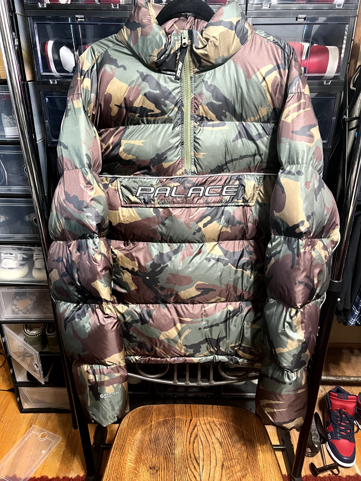 Palace Woodland Camo Pertex P90 Puffer XL Triferg London Supreme NY Bape Japon