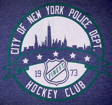 NYPD New York City Police T-Shirt Sz M NYC  NY Finest Hockey Team