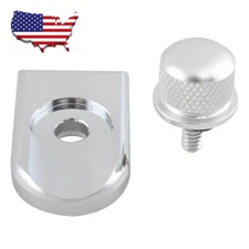 Rear Seat Screw Bolt Knob Tab Chrome For Harley Touring Softail Dyna Touring XL