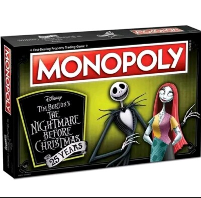 THE NIGHTMARE BEFORE CHRISTMAS 25 Years MONOPOLY WINNING MOVES GIOCO DI SOCIETÀ 
