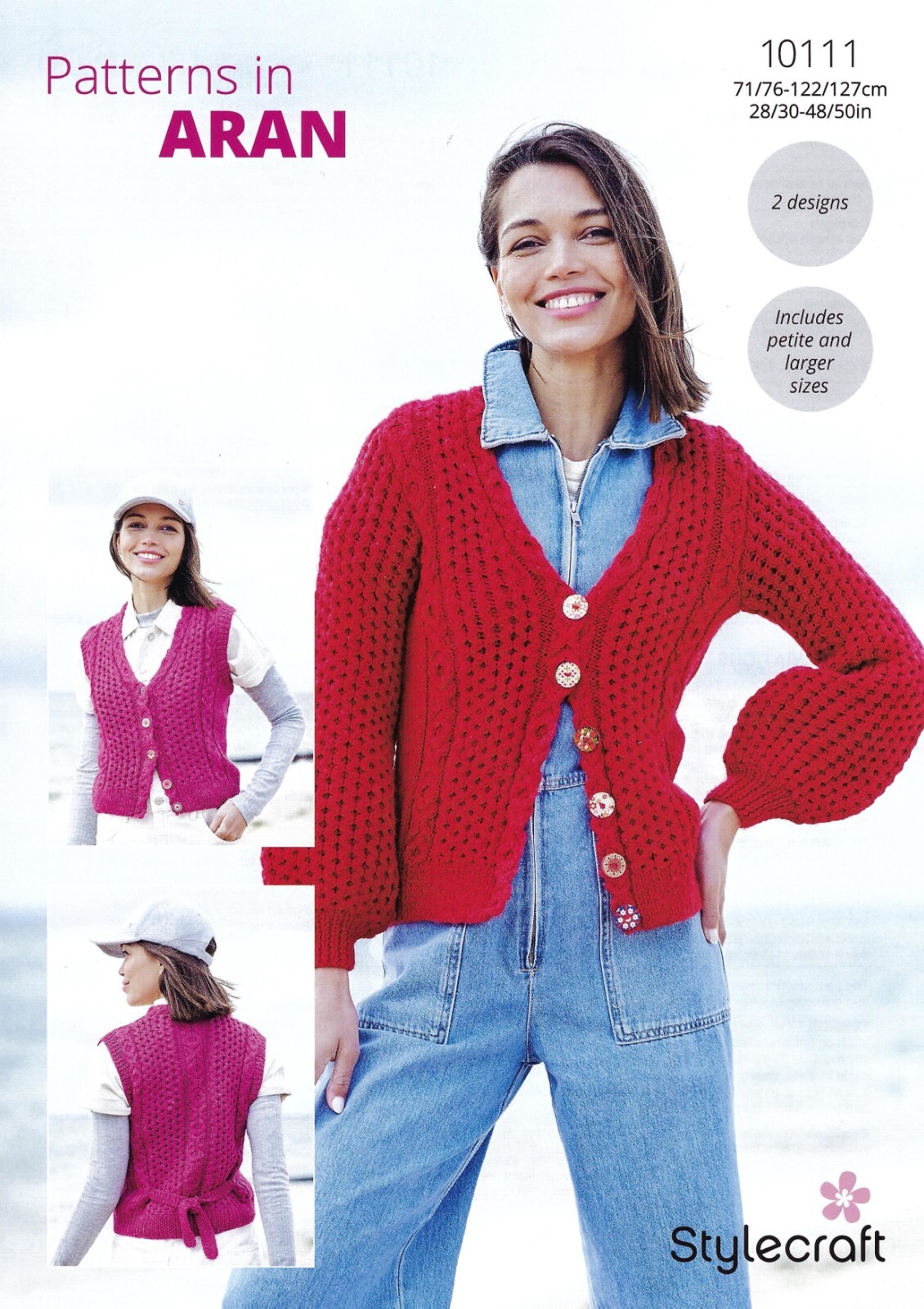 Stylecraft Aran Knitting Pattern - 9895 Ladies Cardigan & Waistcoat