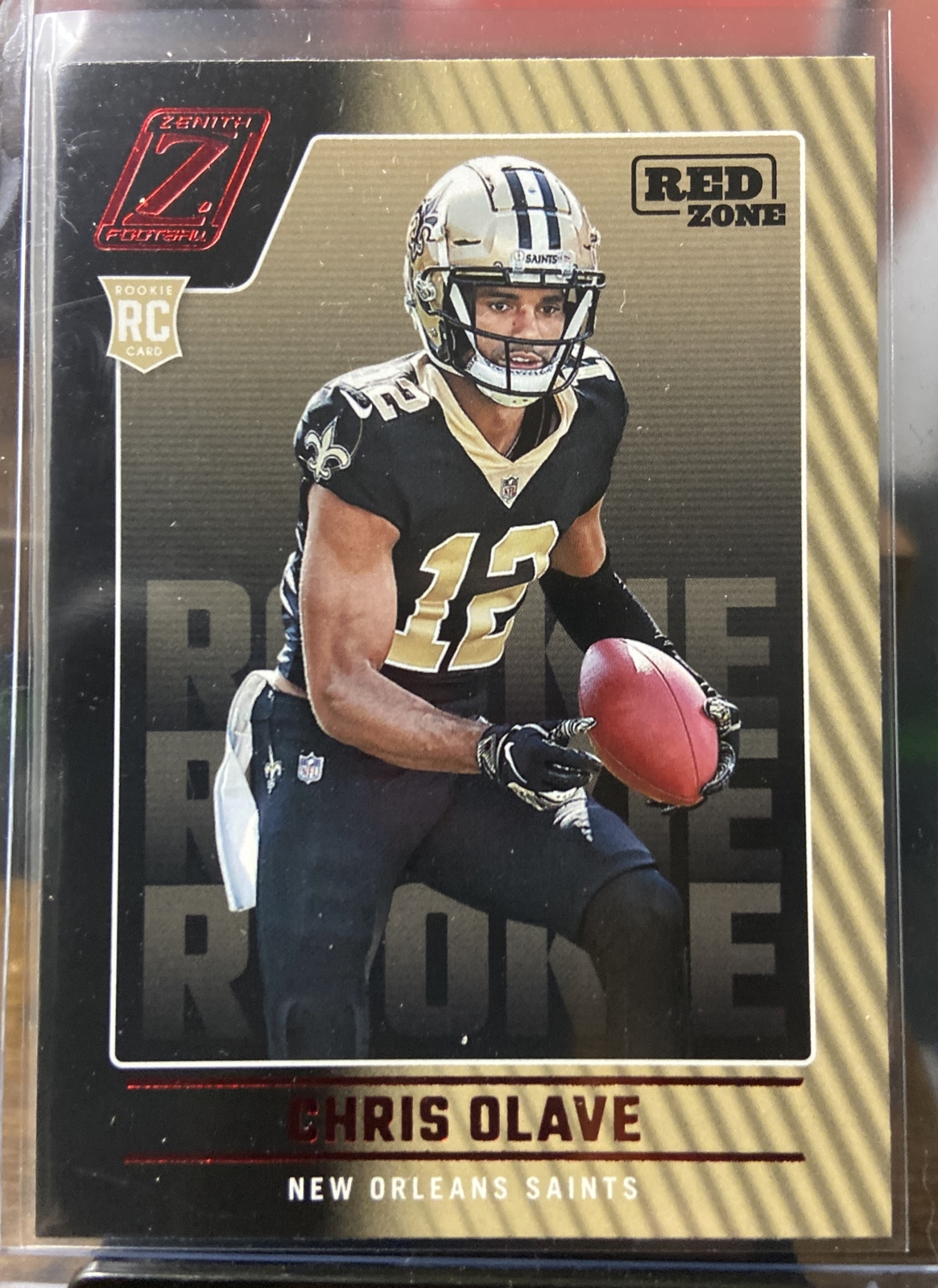 2022 Panini Zenith Red Zone Chris Olave Red Foil RC SP #109 Saints Rookie