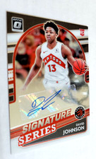 2021-22 David Johnson Donruss Optic Signature Series Rookie Auto #SS-DJN Raptors