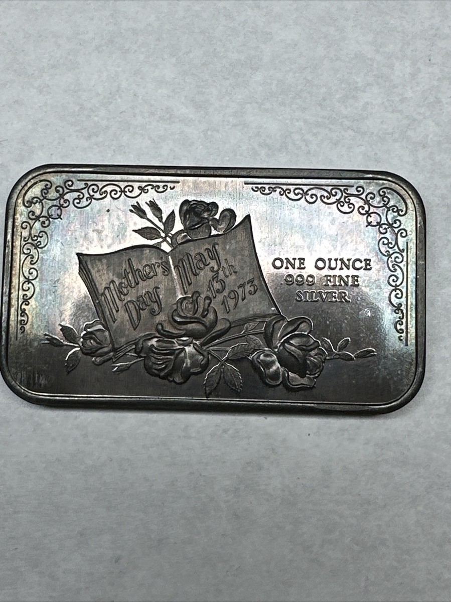Mother's Day 1973 - 1 oz. .999 Silver Art Bar - by Madison Mint