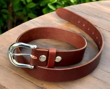 Men's Belt Genuine Leather Western Embossed Handmade With Removable Buckle