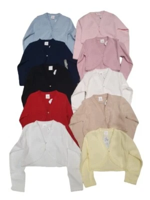 Baby girls/boys Knitted Cotton Cardigans Long Sleeve Bolero Shrug Kids Clothing