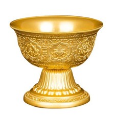 1pc Buddhism Alloy Auspicious Tibetan Holy Water Cup Bowl Collection Decorative