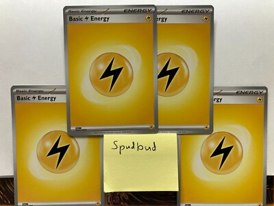 x4 Basic Lightning Energy Common SVE 004 Paradox Rift NM 4x  Pokemon