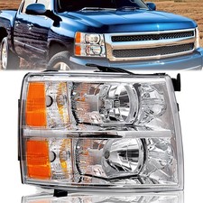 Chrome Headlight For 2007-2014 Chevy Silverado 1500 2500hd Right Passenger Side Chrome Headlight For 2007-2014 Chevy Silverado 1500 2500hd Right Passenger Side