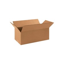 Aviditi 1686 Long Corrugated Cardboard Box 16" L x 8" W x 6" H, Kraft, For Sh...