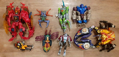Hasbro Transformers Beast Wars 1990s Lot of 8 Figures Transmetal 2 Etc Figures