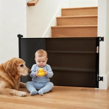 NurturaNook Retractable Baby Gate,Mesh Baby Gate or Mesh Dog Gate,34" Tall,Ex...