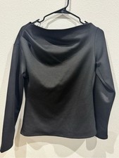 H M Black Long-Sleeve Cowl Neck Top