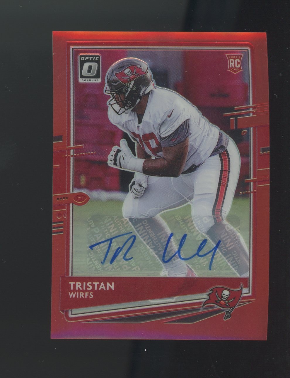 Tristan Wirfs Panini Donruss Optic #129 Autograph-Red