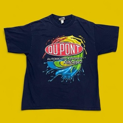 Vintage 2000 Y2K DuPont Racing Jeff Gordon #24 NASCAR Navy Blue Shirt XL Chase