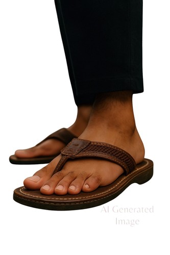 Tommy Bahama ANCHORS AWAY Brown Leathers Thong Slides Flip Flop Sandals Size 9 D