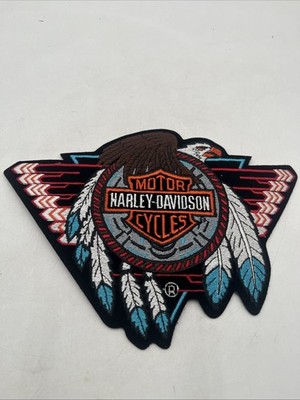 Harley Davidson Rare Vtg Concho Eagle Feather B&S Patch L 10 x7.5  New Beauty!!!