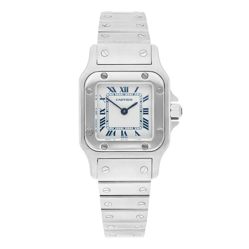 Cartier Santos Galbee W20056D6/1565 24mm Stainless Steel with Silver Dial Lad...