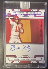 Brock Purdy National Treasures Iowa State Blue RPA!!!! White Box 1/1