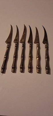 Coupe papier BRONZE Thailande ouvre lettre exotique RARE. 6 Pieces. 