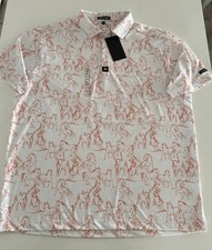 Bad Birdie Golf Polo Shirt Wild Horses Design Stretch Mens XXL NWT