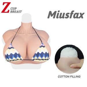 Z Cup Silicone Filled Silicone Breast Forms Breast Plate Realistic Fake Boobs