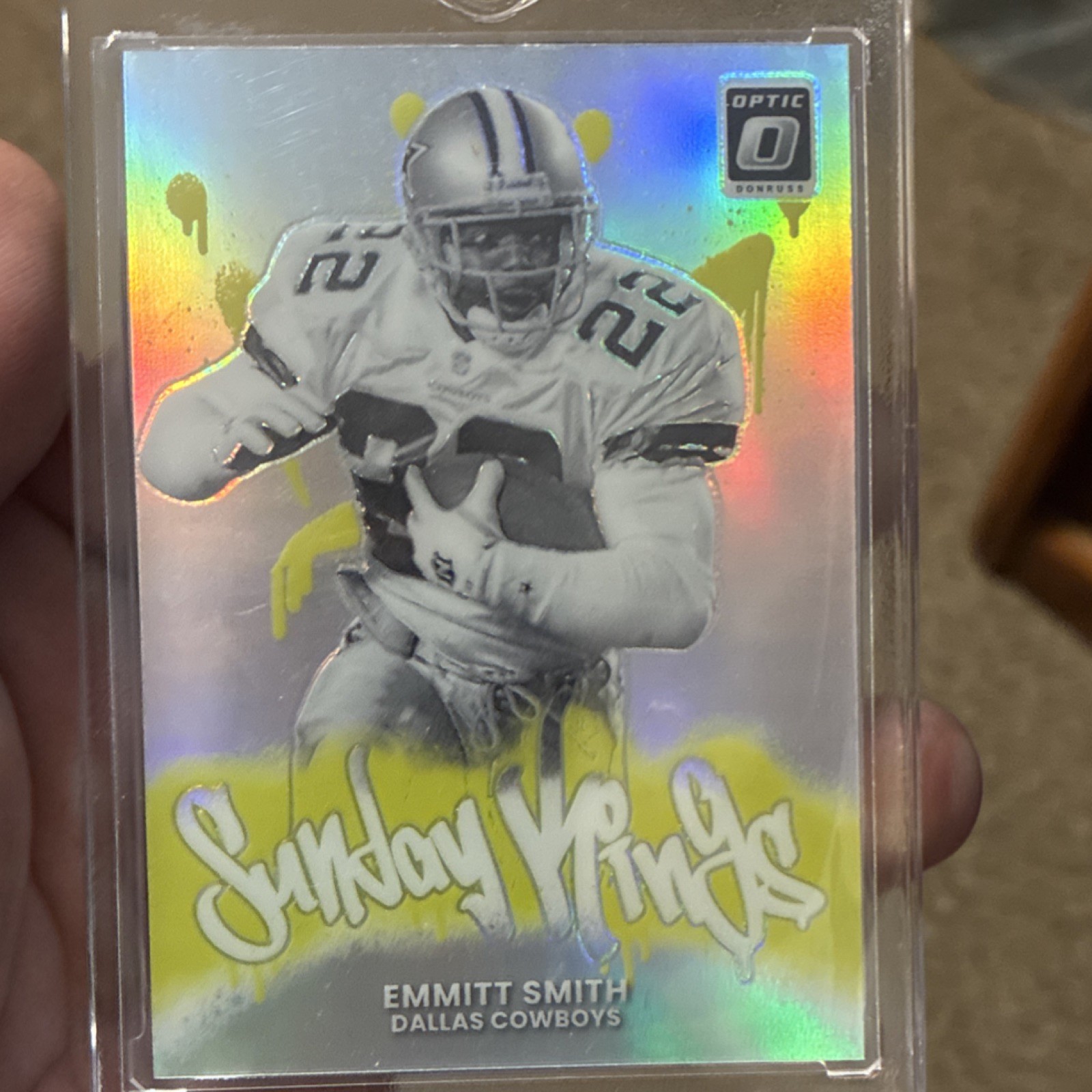 2025 Panini Donruss Optic Sunday Kings Emmitt Smith #27 Prizm Cowboys NFL