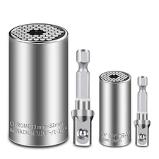Universal Socket Set 11-32mm 7-19mm Super Socket for Unscrew Any Bolt Multi-