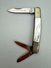 Vintage N.C. Cutlery Club 1982 MOP Three Blade Whittler Knife