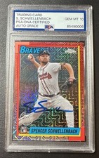 2025 Topps Series 1 Spencer Schwellenbach Silver Pack PSA 10 Auto Refractor RC 