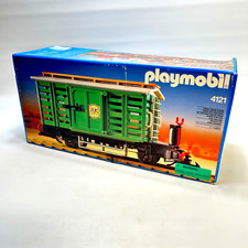 NIB Playmobil 4121 Western Train Butcher Stall Car Vintage Germany
