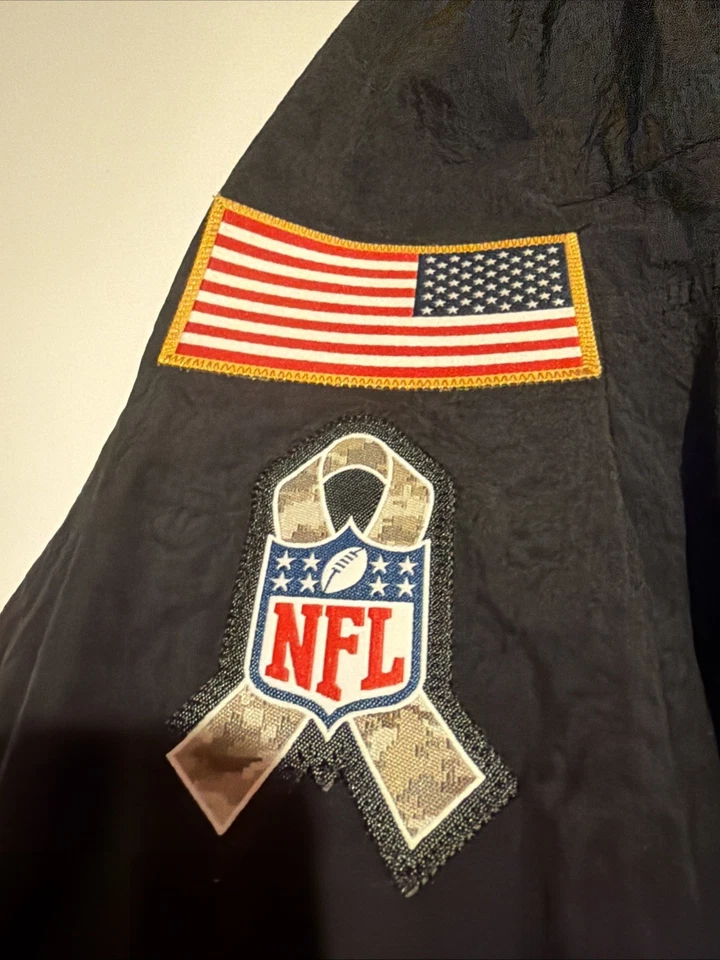 Nike NFL Chicago Bears Salute To Service LS Nylon jacket Sz L NKDX Men NWT - Image 3 of 4