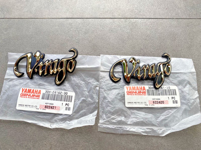 FÜR YAMAHA VIRAGO XV125 XV250 EMBLEM SET (MENGE2) NOS 3DM-24161-30 , 3DM-2416...