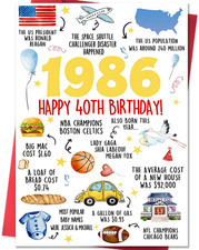 Funny 40Th Birthday Card for Women Men, Happy 40Th Birthday Gifts for Him Her, U