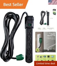 GoGreen Power 6 Outlet Surge Protector with 250J 12ft Cord - Safeguard Devices