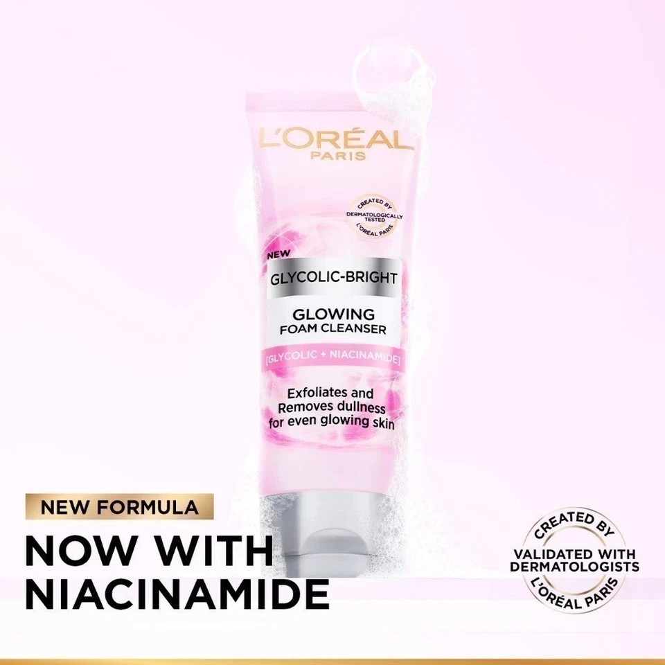 2瓶100毫升欧莱雅甘醇亮光日常洁面泡沫 — 第 4/4 张图片