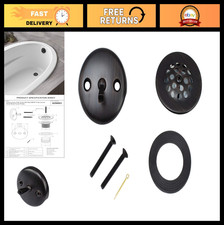 Trip Lever Tub Trim Kit Set - Bathtub Drain, Overflow Face Plate Screws - Oil