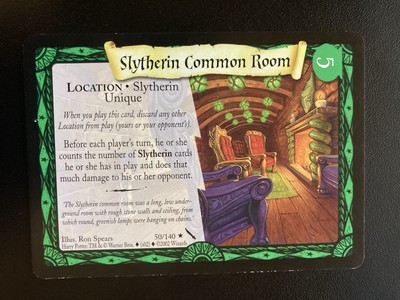 Slytherin Common Room #50/150 COS 2002 Regular Non-Holo Card (Harry Potter TCG)