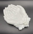 Vintage Westmoreland Milk Glass “Queen Victoria’s Open Hands” Dish 7.5” X 5.5”
