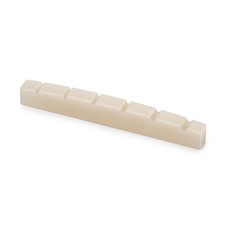 StewMac Slotted Unbleached Bone Nut, For Fender Guitars, Flat Bottom, 7-1/4"...