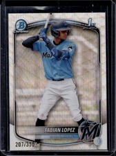 Fabian Lopez 2025 Bowman Chrome #BCP-19 Wave Refractor /350